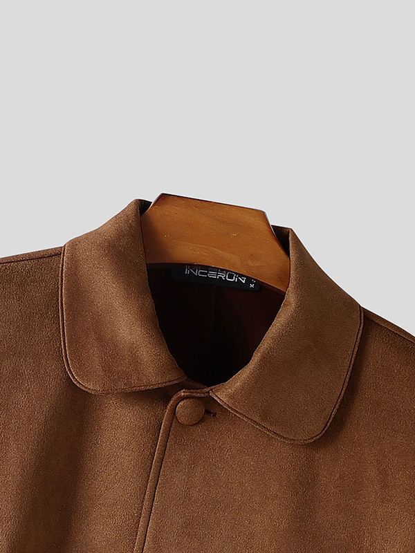 Men's Solid Color Minimalist Casual Long Sleeve Jacket SKUL43969