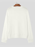 Mens Solid Crew Neck Knit Pullover Sweater SKUK41404