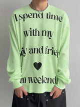 Men's Letter Print Textured Knit Long Sleeve T-shirt SKUL41207