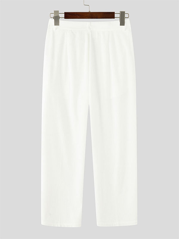 Men's Solid Texture Casual Pant SKUL25002