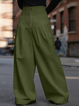 Men's Solid Loose High Waist Casual Pant SKUL40263