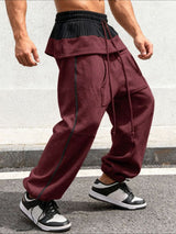 Men's Contrast Color Textured Casual Pant SKUL51870