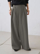 Men's Solid Color Wide Leg Casual Pant SKUL29776
