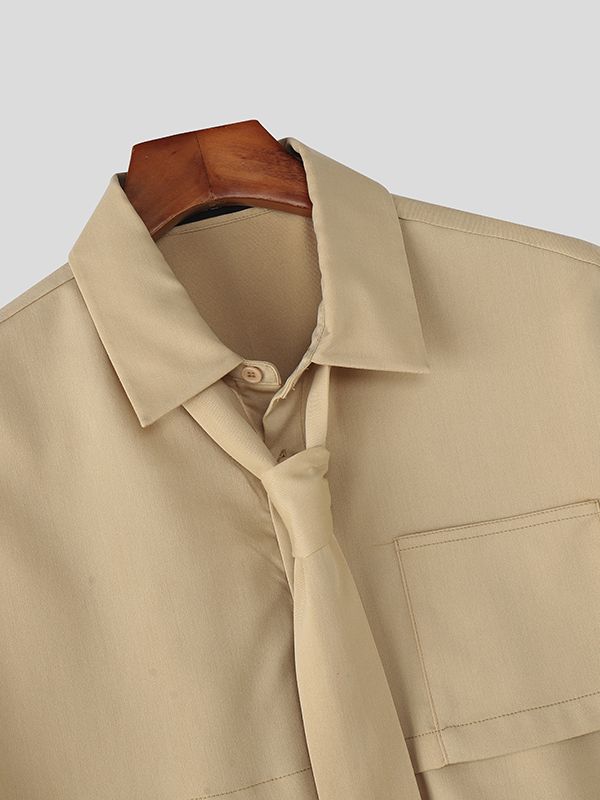 Men's Cape Patchwork Casual Two Pieces Outfit SKUL42643