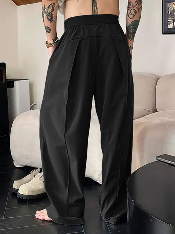 Mens Solid Color Loose Fit Colorblock Pant SKUL15088