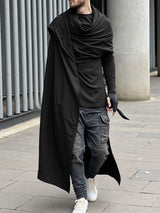 Men's Solid Pleated Flap Long Sleeve T-Shirt SKUL34186