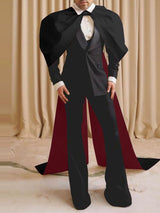 Men's Bow Floor Length Ribbon Cape SKUL57188