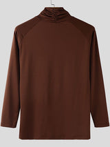 Men's Solid Color Sheer Long Sleeve T-Shirt SKUL39012