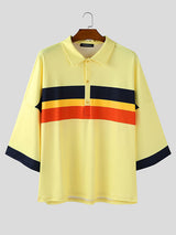 Men's Contrast Stripe Half Sleeve Shirt SKUL28481