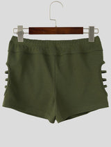Men's Avant-Garde Dual Side Strappy Cutout Fitted Gym Boxer Short SKUL68422