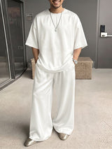 Men's Casual Elevated Satin Oversized Two Pieces Outfit SKUL79216