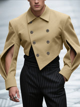 Men's Double Breasted Hollow Long Sleeve Blazer SKUL30291