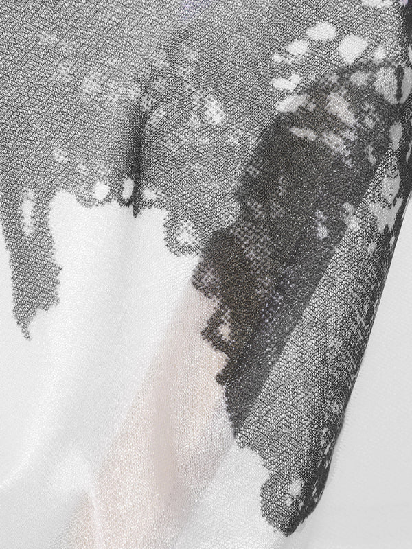 Mens Corset Print Semi-Sheer Short Sleeve T-Shirt SKUL13755