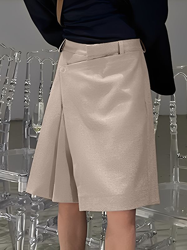 Men's Solid Color Deconstructed Casual Short SKUL47742