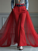 Men's Sheer Mesh Hem Casual Pant SKUL36407