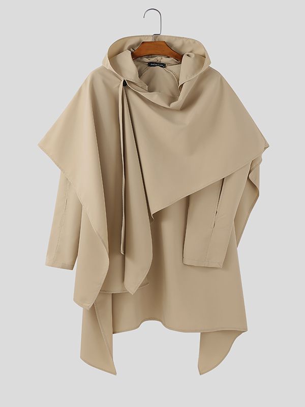 Men's Deconstructed Hollow Loose Cloak SKUL44177