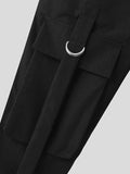 Mens Cutout Design Flap Pocket Cargo Pants SKUK12544