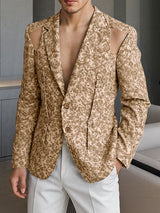 Men's Cut-Out Casual Long Sleeve Blazer SKUL30573