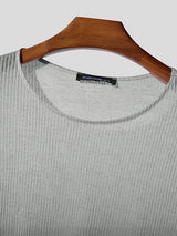 Men's Solid Semi-Sheer Long Sleeve T-Shirt SKUL27283