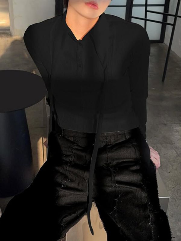 Men's Deconstructed Textured Long Sleeve Shirt SKUL53971