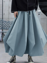 Men's Deconstructed Pleated Loose Fit Wide Leg Pant SKUL48593