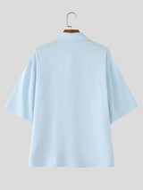 Men's Color Block Patchwork Half Sleeve Shirt SKUL39388