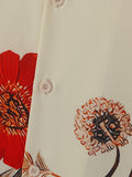 Mens Floral Print Casual Short Sleeve Shirt SKUK51218