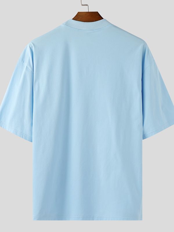 Men's Heart Patch Pocket Short Sleeve T-Shirt SKUL38086