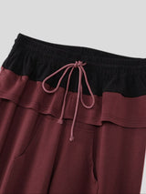 Men's Contrast Color Textured Casual Pant SKUL51870
