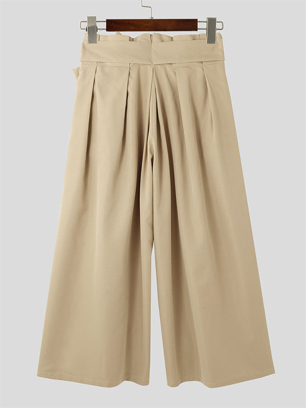 Mens Tie Waist High-Waisted Wide-Leg Pant SKUL03019