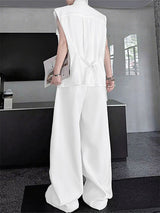 Men's Solid Color Casual Two Pieces Outfit SKUL26990