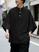 Men's Solid Color Batwing Sleeve Shirt SKUL59998