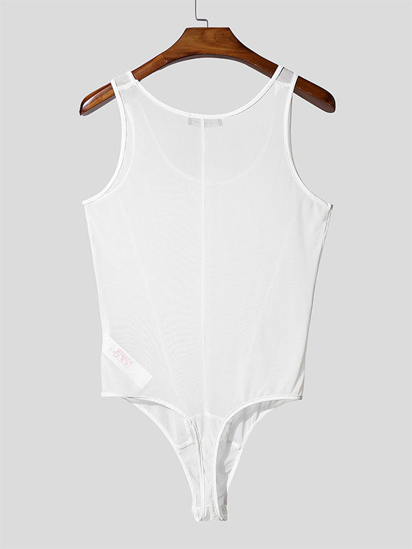 Men's Sheer Mesh Bodysuit SKUL18995