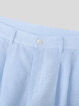 Men's Casual Plaid Wide Leg Short SKUL57697