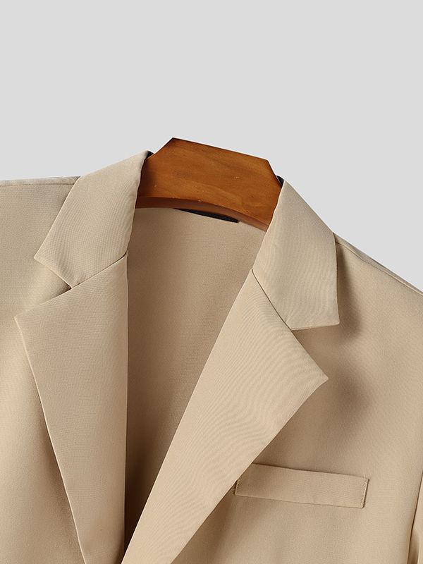 Men's Casual Contrast Color Long Sleeve Jumpsuit SKUL48607