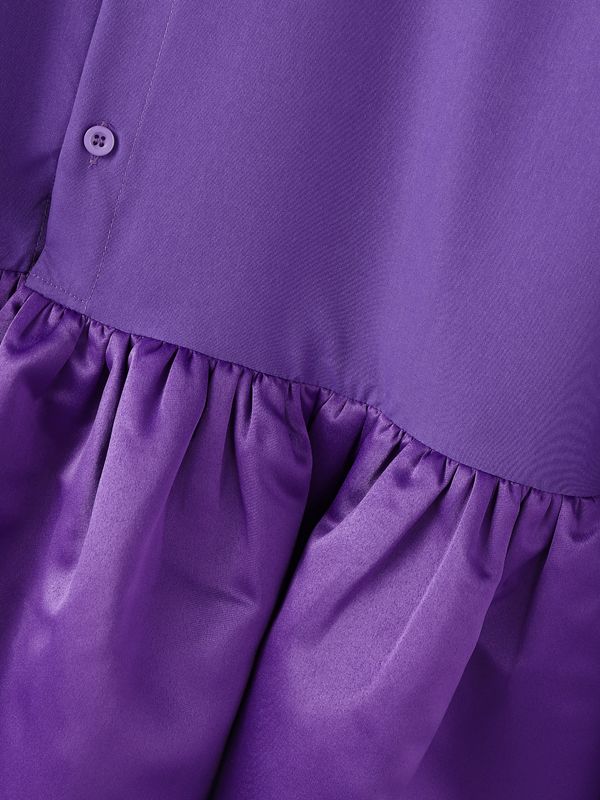 Men's Satin Patchwork Long Sleeve Shirt SKUL38537