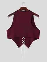 Men's Tie Contrast Color Street Style Waistcoat SKUL41263