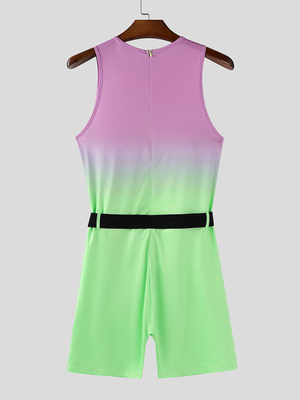 Men's Gradient Number Print Bodysuit SKUL18673