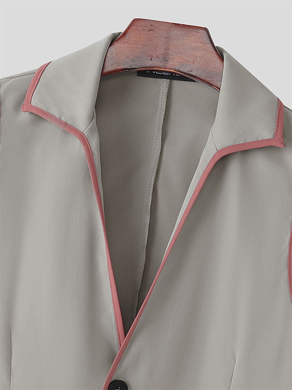 Men's Bold Stripe Colorblock Casual Waistcoat SKUL24997