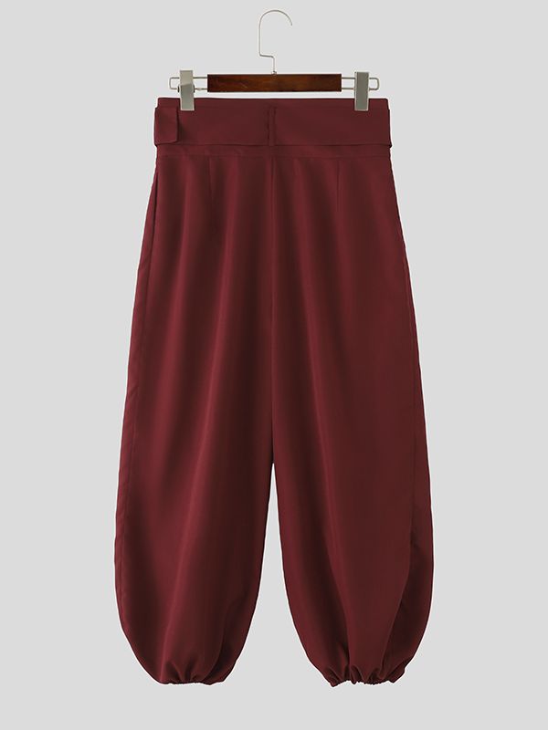 Men's Solid Color Oversized High Waist Pant SKUL50080