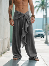 Men's Corduroy Knotted Wide Leg Pant SKUL30472