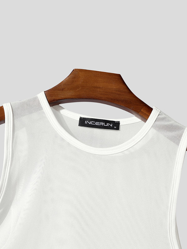 Mens Sheer Mesh Casual Tank SKUL15374