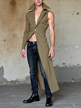 Mens Asymmetrical Design Lapel Casual Blazer SKUL24632