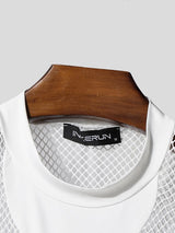 Men's Sheer Mesh Cropped Tank SKUL42454