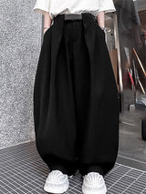 Mens Solid Color Wide Leg Casual Pant SKUL12492