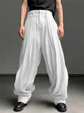 Mens Solid Pleats Side Pockets Casual Pants SKUK51010