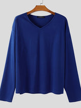 Men's Loose Lightweight Versatile Long Sleeve T-Shirt SKUL33030