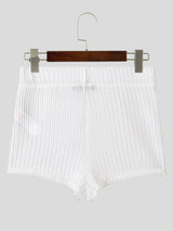 Men's Clubwear Sheer Mesh Zigzag Knit Muscle Fit Booty Short SKUL68397