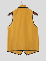 Men's Bold Striped Contrast Casual Waistcoat SKUL31255