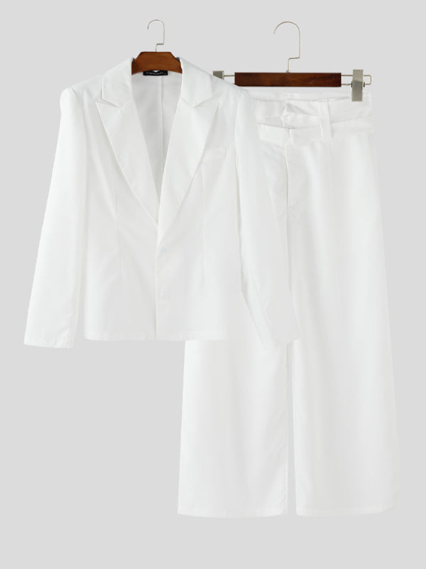 Men's Deconstructed High Waist Casual Two Pieces Outfit SKUL27421